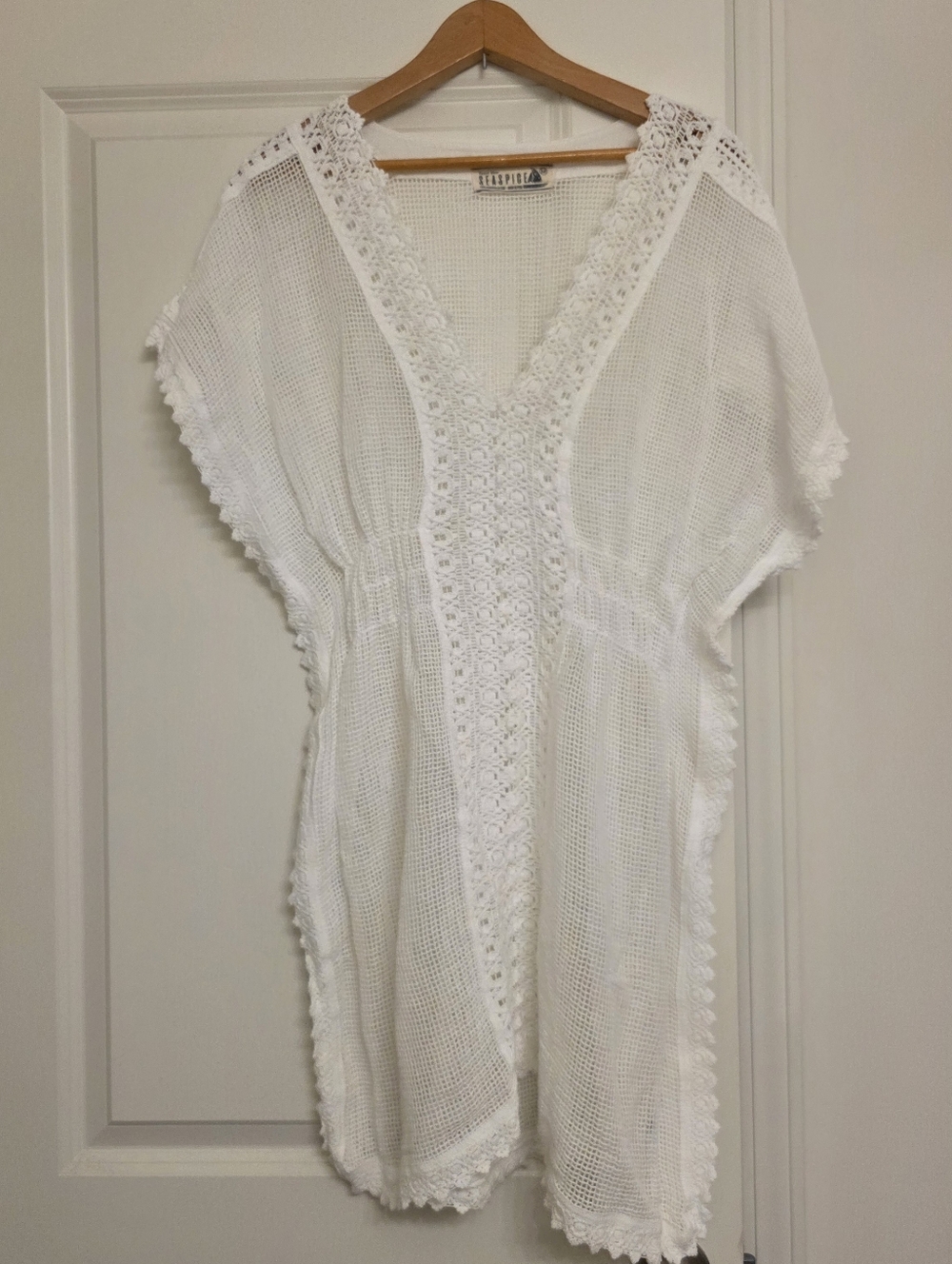 Resort Wear Sea Spice Crochet Lace Swim Coverup Boho Festival Coastal Womens M